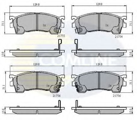 set placute frana,frana disc