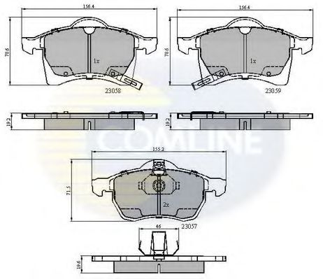 set placute frana,frana disc