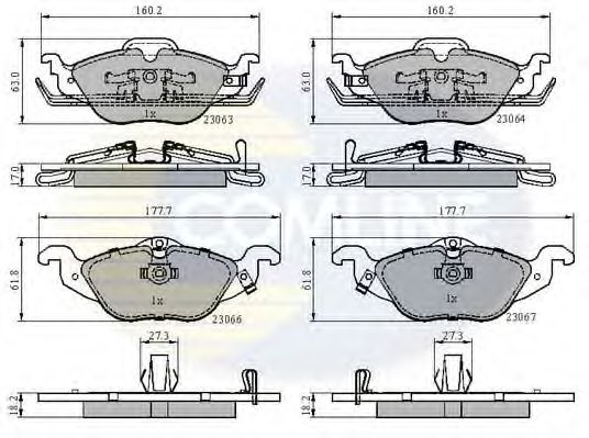 set placute frana,frana disc