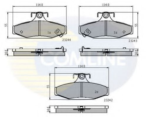 set placute frana,frana disc