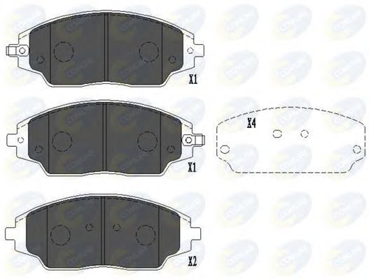 set placute frana,frana disc