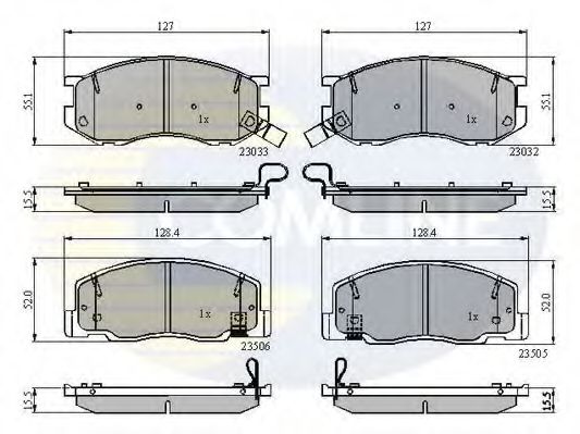 set placute frana,frana disc