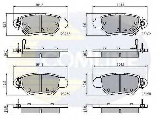 set placute frana,frana disc