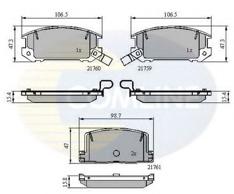 set placute frana,frana disc