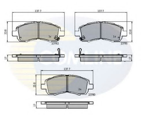 set placute frana,frana disc