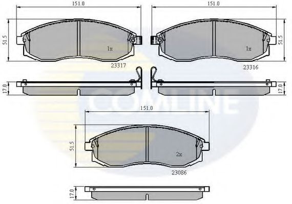 set placute frana,frana disc