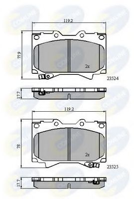 set placute frana,frana disc