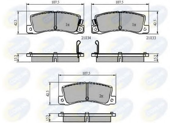 set placute frana,frana disc