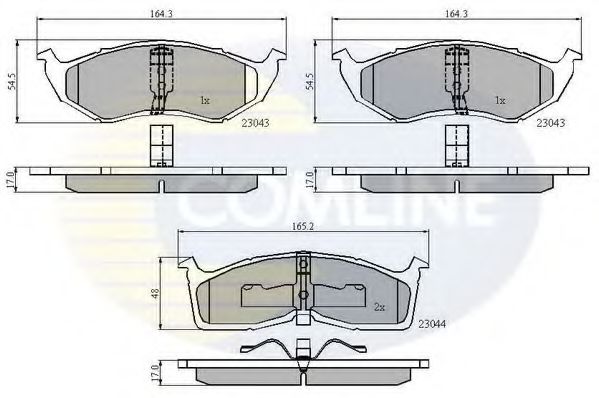 set placute frana,frana disc