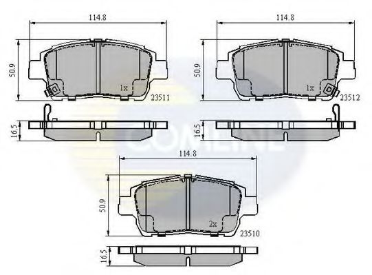 set placute frana,frana disc