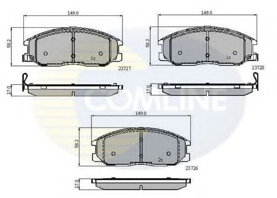 set placute frana,frana disc