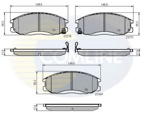 set placute frana,frana disc