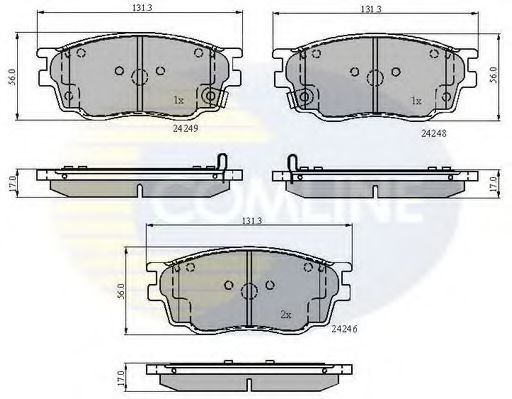 set placute frana,frana disc