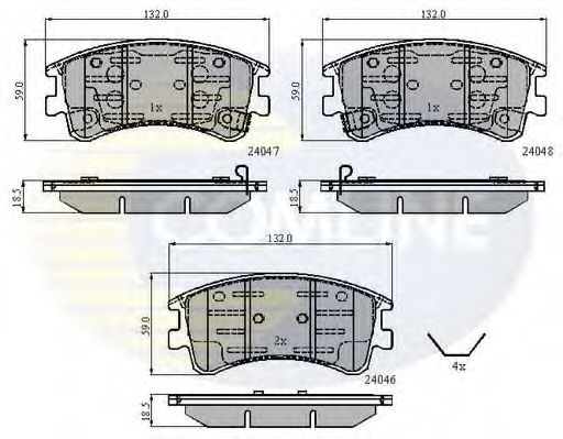 set placute frana,frana disc