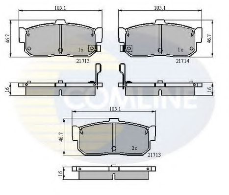 set placute frana,frana disc