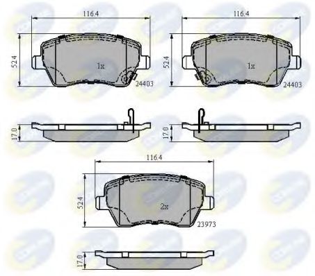 set placute frana,frana disc