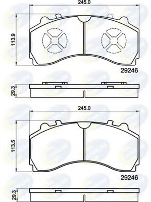 set placute frana,frana disc