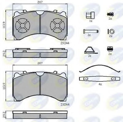 set placute frana,frana disc