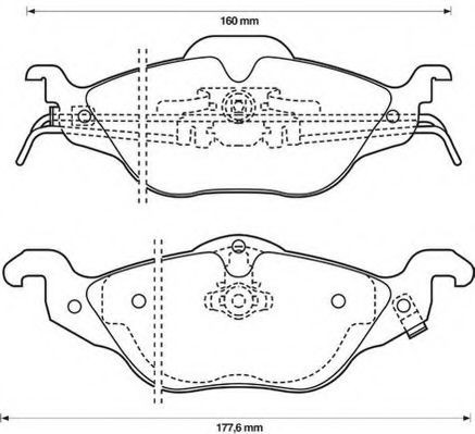 set placute frana,frana disc