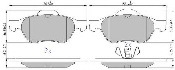 set placute frana,frana disc