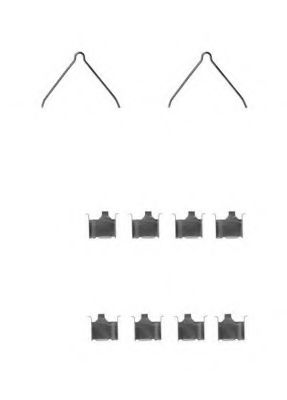 Set accesorii, placute frana