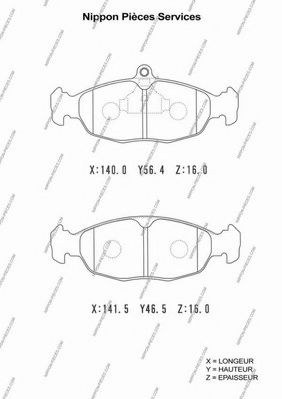 set placute frana,frana disc