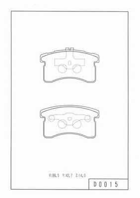 set placute frana,frana disc