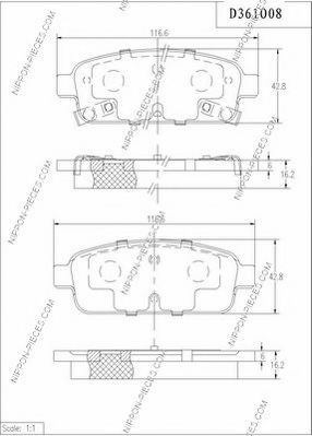 set placute frana,frana disc