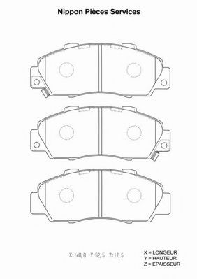 set placute frana,frana disc