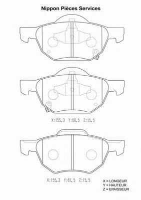 set placute frana,frana disc