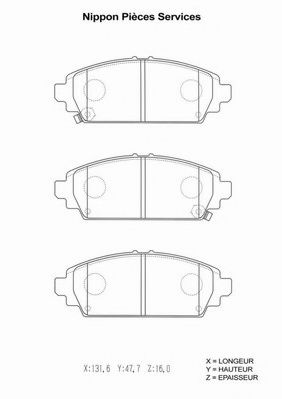 set placute frana,frana disc