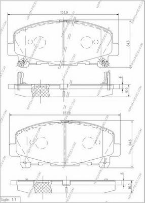 set placute frana,frana disc