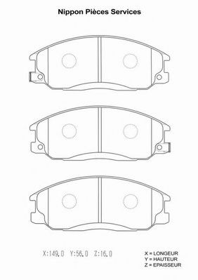 set placute frana,frana disc