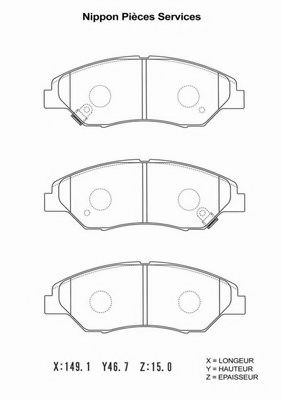 set placute frana,frana disc