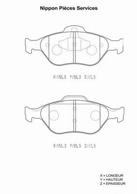 set placute frana,frana disc