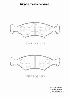 set placute frana,frana disc