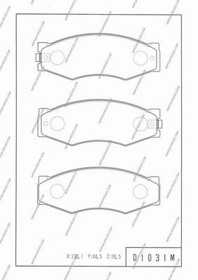 set placute frana,frana disc