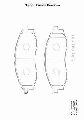 set placute frana,frana disc