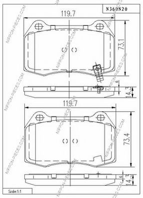 set placute frana,frana disc