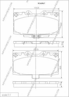 set placute frana,frana disc