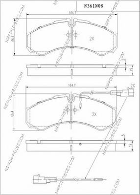 set placute frana,frana disc