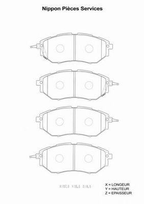 set placute frana,frana disc