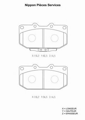 set placute frana,frana disc