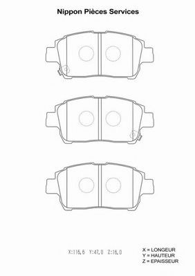 set placute frana,frana disc