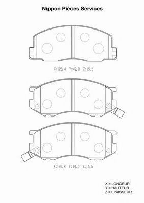 set placute frana,frana disc