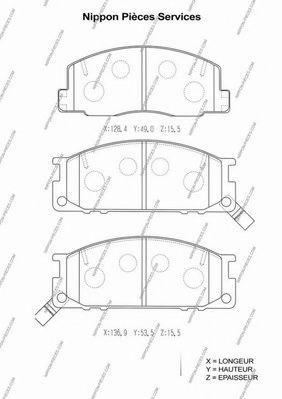 set placute frana,frana disc