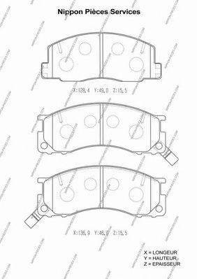 set placute frana,frana disc