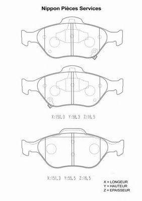 set placute frana,frana disc