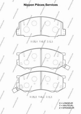 set placute frana,frana disc