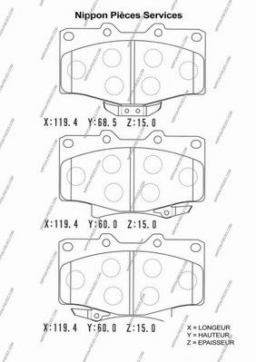 set placute frana,frana disc